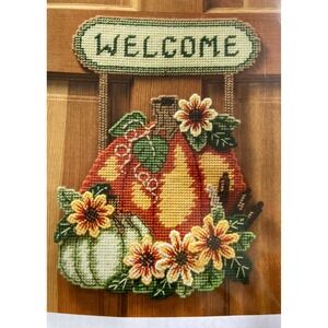 Needle Point Kits Harvest Welcome Complete Kit 23837 New Fall Pumpkins Flowers